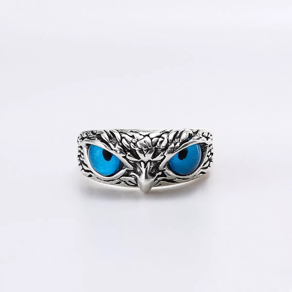 Owl Eyes Silver Plated Ring With Resin Accents - Southern Shores Clothing