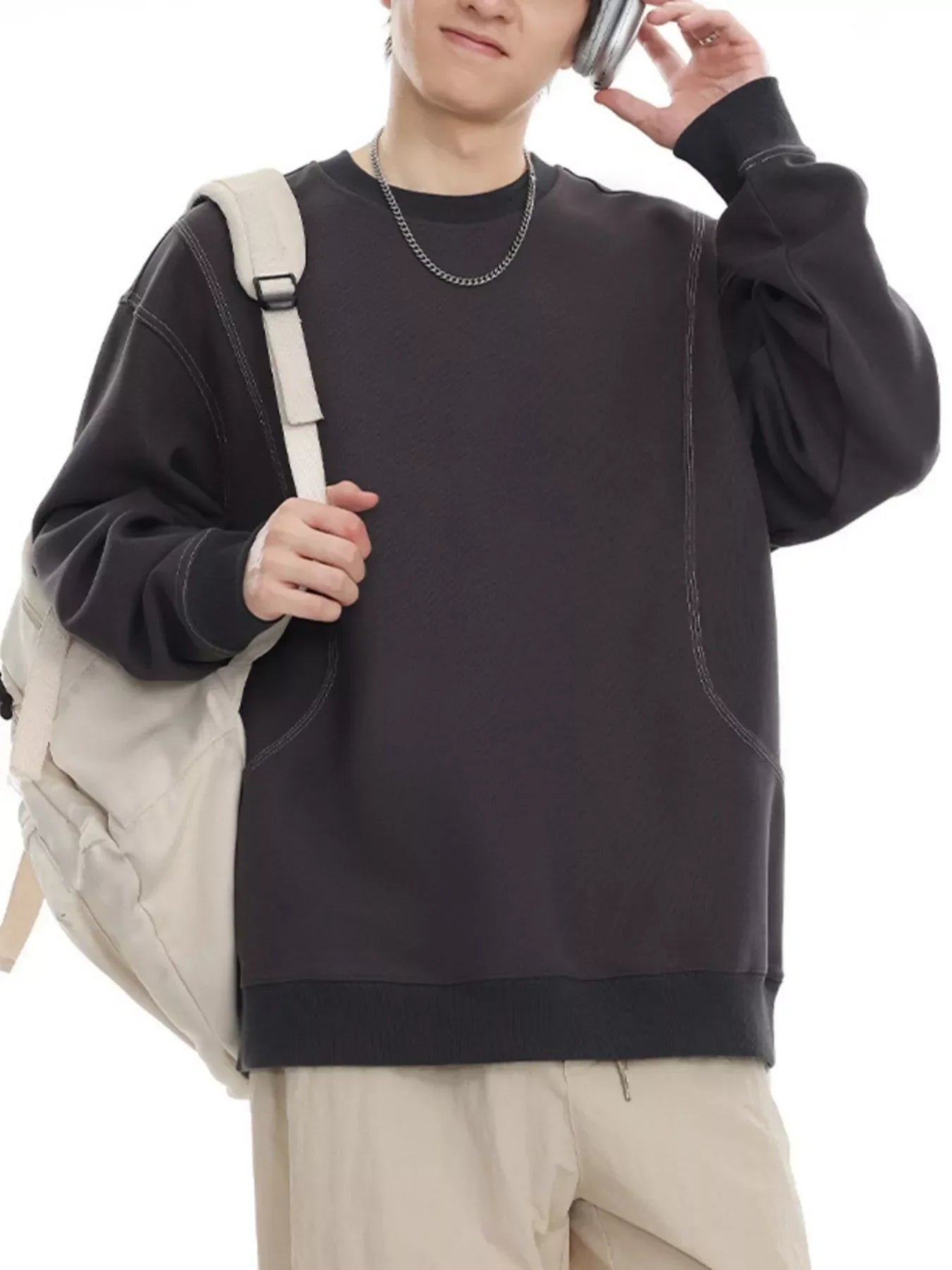 Plus Size Oversized Long Sleeve Sweatshirt - Southern Shores Clothing