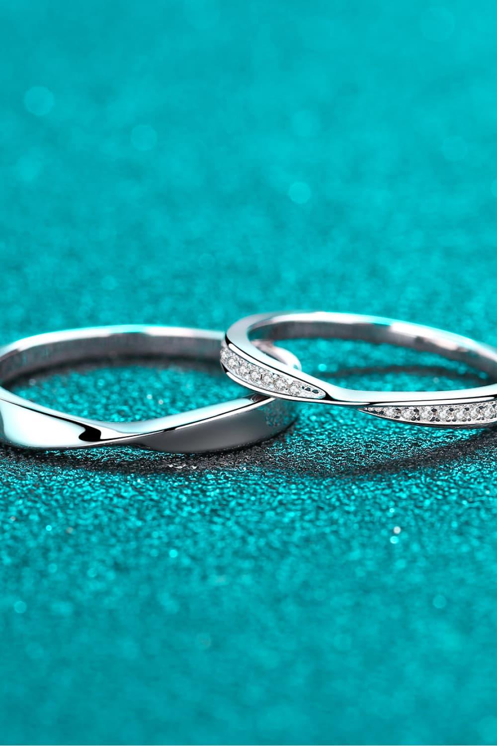 Minimalist Sterling Silver Moissanite Ring Single Stone - Southern Shores Clothing