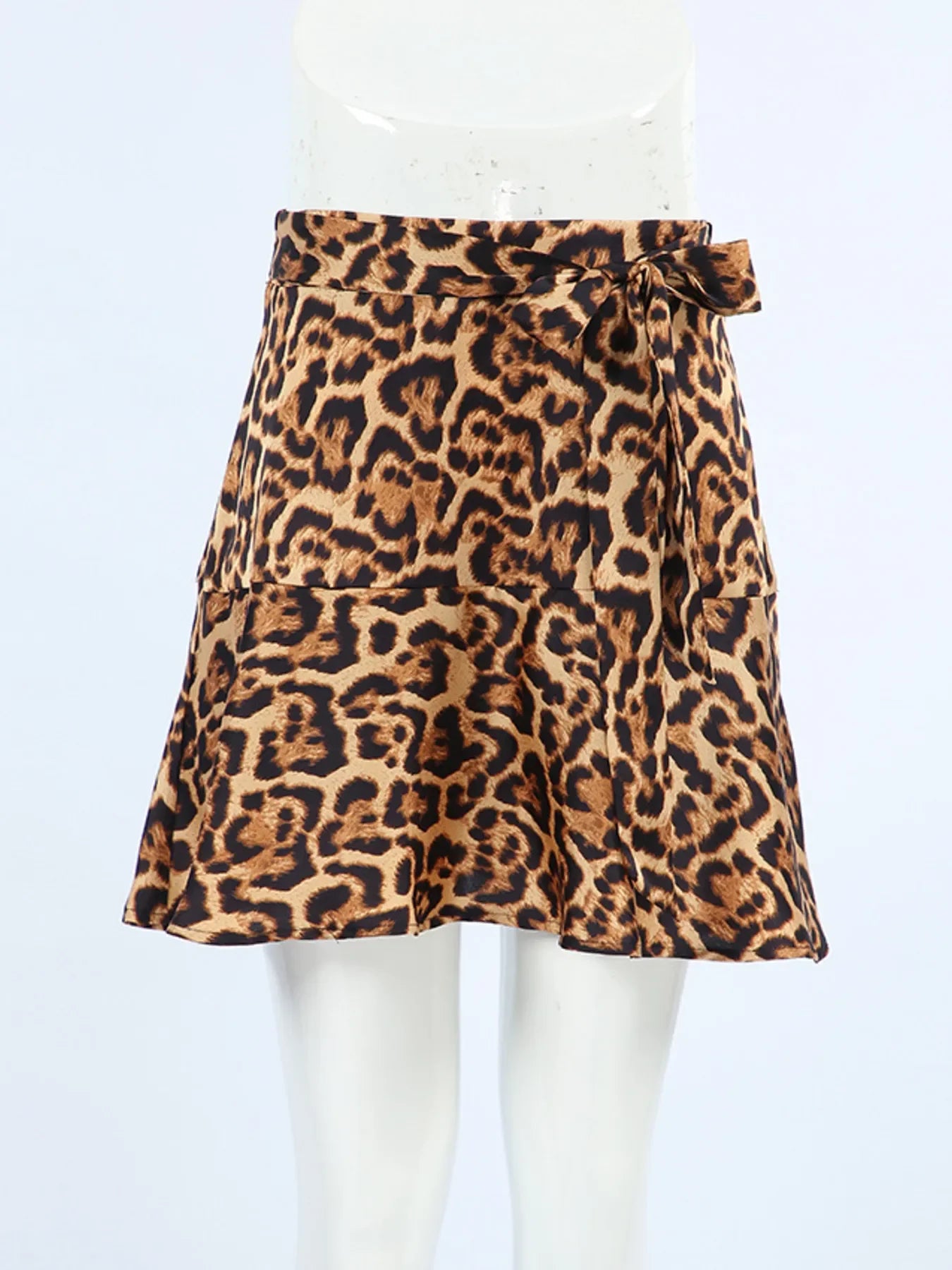 Leopard Print Mini Skirt With Flattering Fit - Southern Shores Clothing