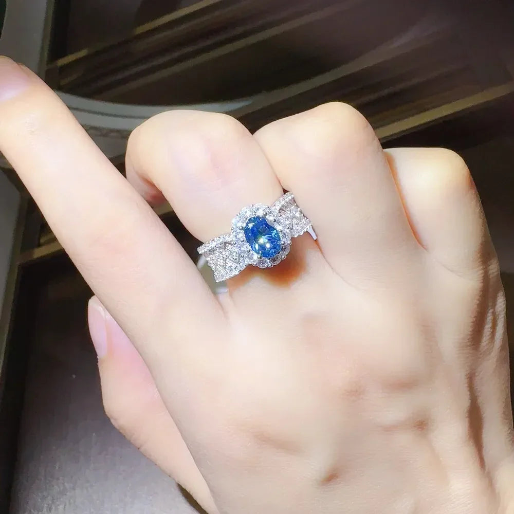 1 Carat Moissanite Zircon Sterling Silver Ring - Southern Shores Clothing