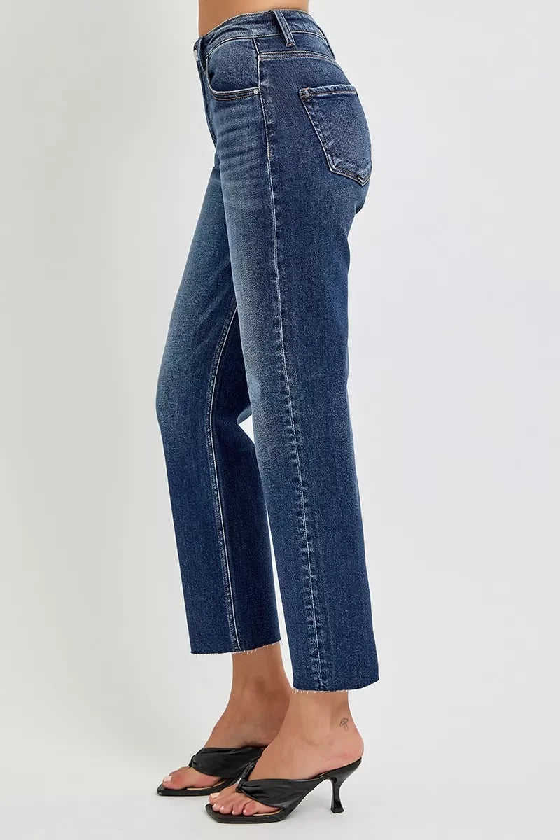 Nautical Inspired High Rise Slim Barrel Jeans Denim - Southern Shores Clothing