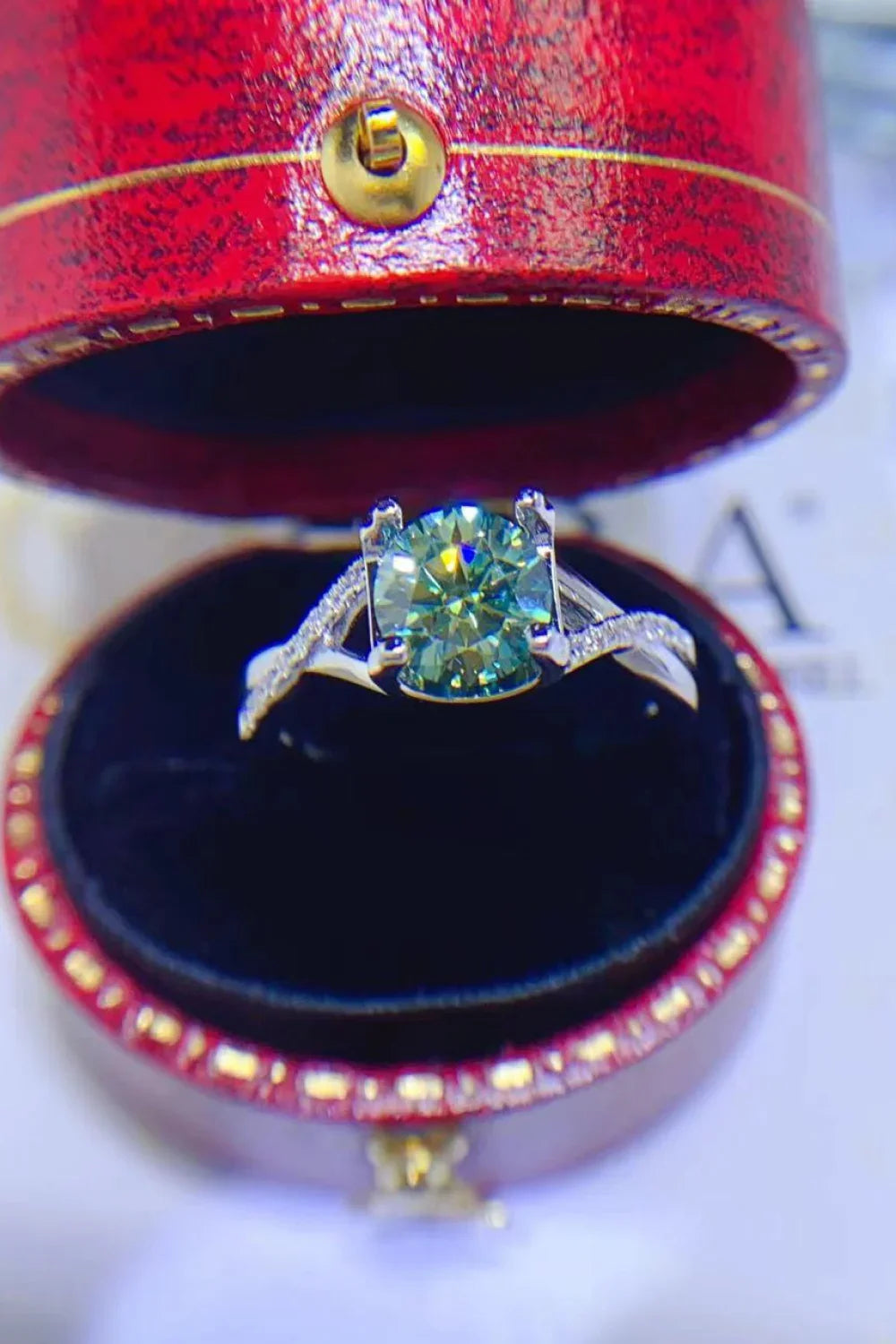Classic 1 Carat Moissanite Sterling Silver Ring - Southern Shores Clothing