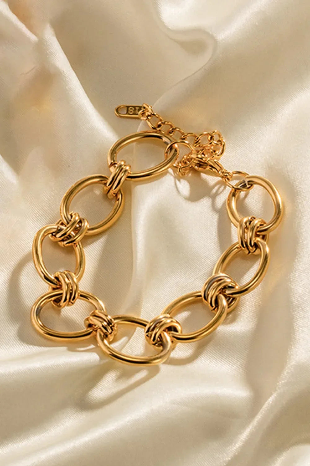 Chunky Chain Stainless Steel Bracelet With 18K Gold Plating - Southern Shores Clothing