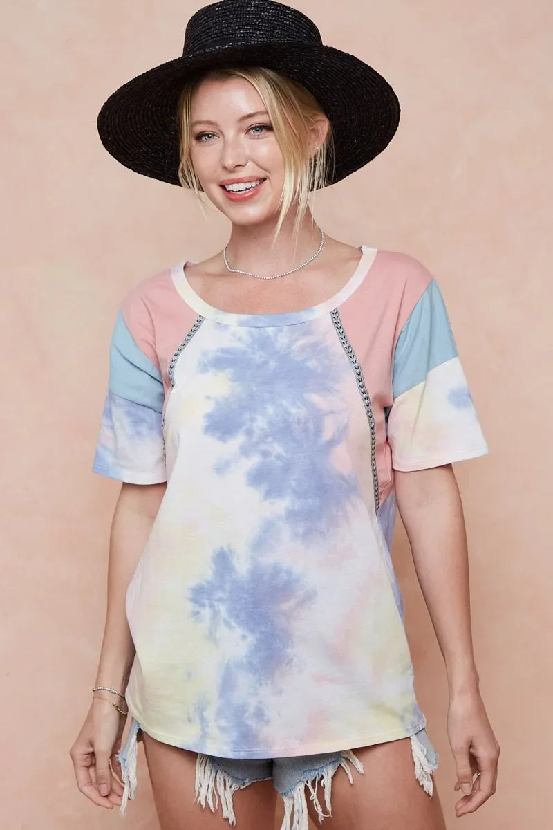 Tie Dye Cotton T Shirt Relaxed Fit Soft Breathable - Southern Shores Clothing