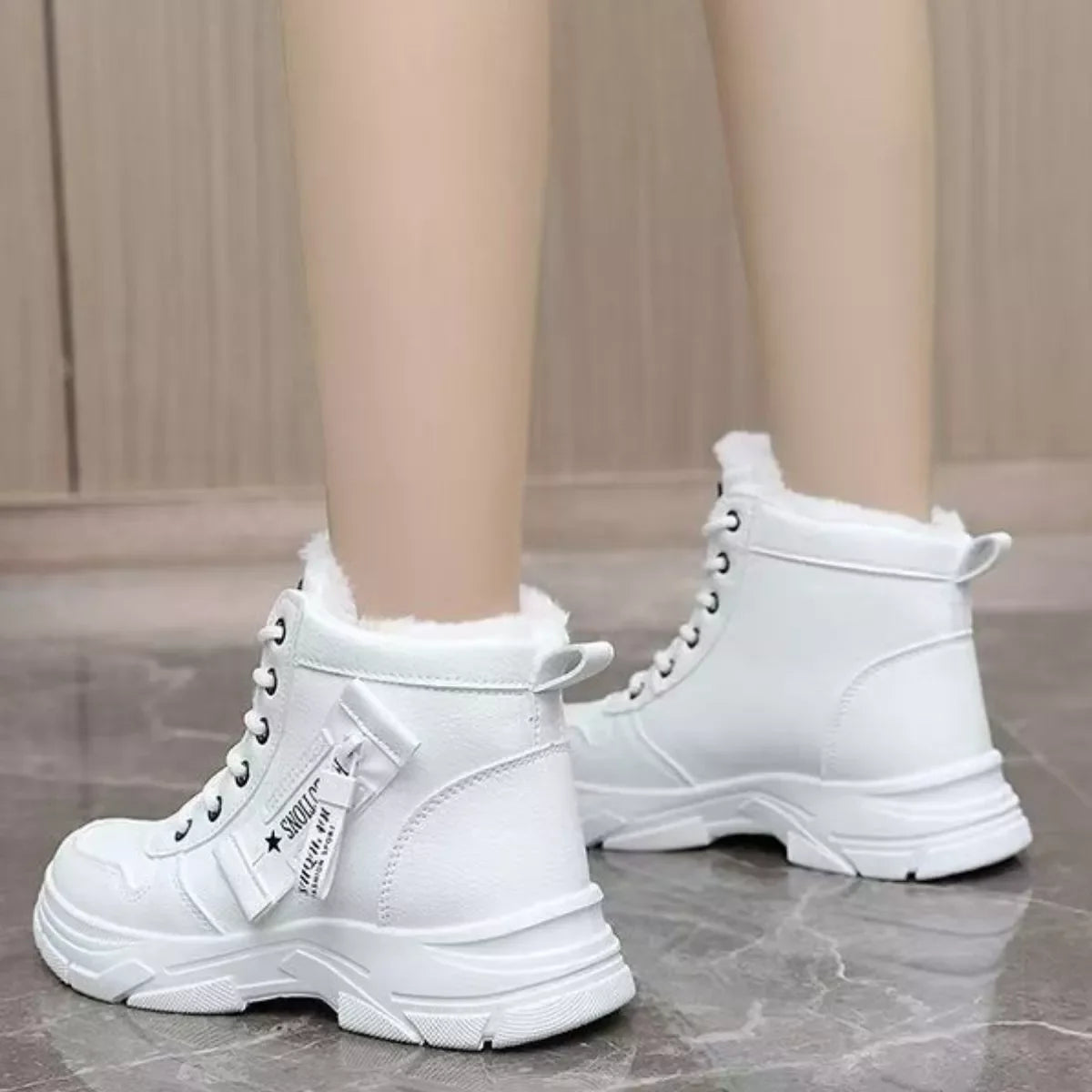 Lace Up Warm Ankle Boots For Cold Weather - Southern Shores Clothing