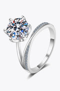 3 Carat Moissanite Minimalist Six-Prong Solitaire Ring - Southern Shores Clothing