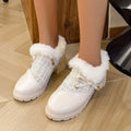 Round Toe Block Heel Boots Mid Heel Ankle Chic