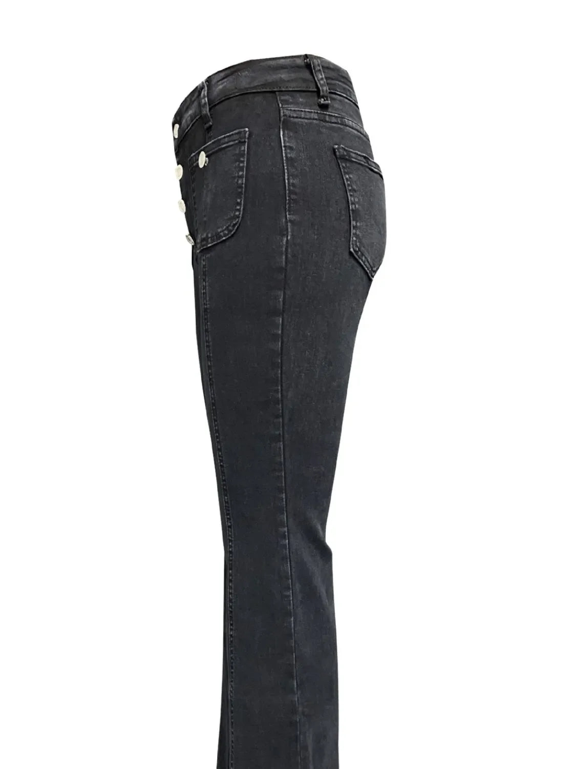 Stretch Denim Flare Jeans With Pockets For Everyday Comfort - Southern Shores Clothing