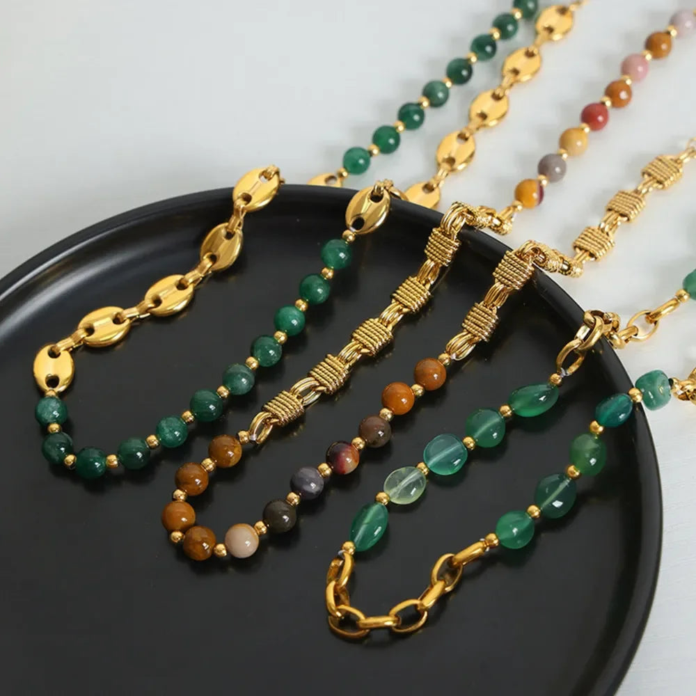 Beaded Titanium Steel Necklace Adjustable Hypoallergenic - Southern Shores Clothing