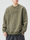 Plus Size Round Neck Long Sleeve Sweatshirt - Southern Shores Clothing