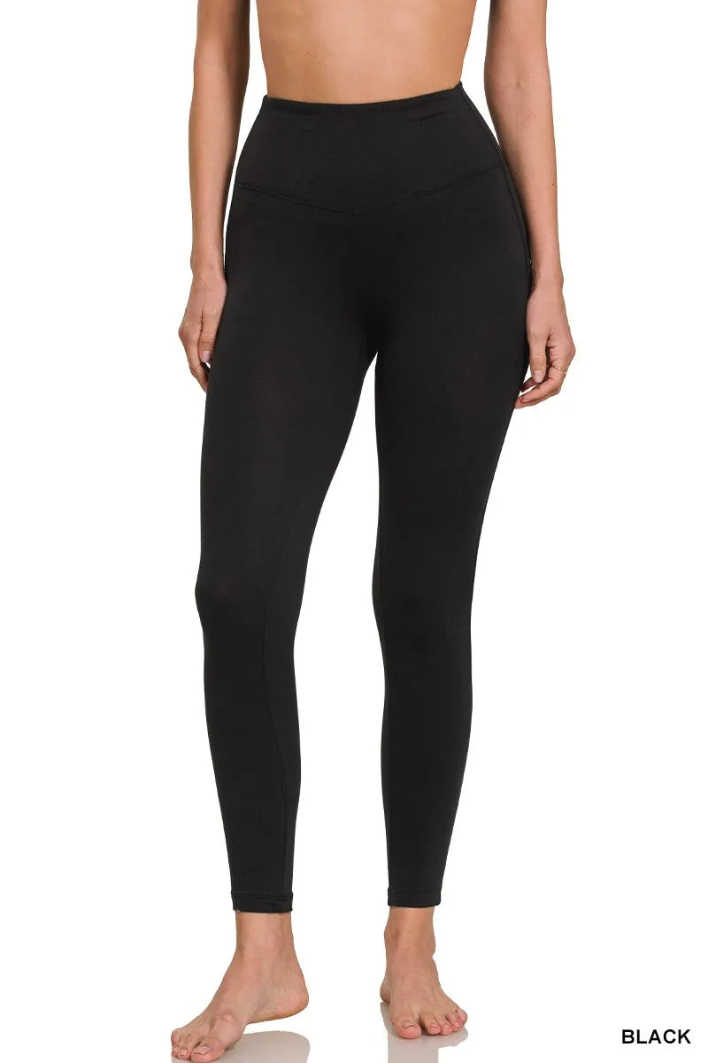 Coastal Zenana Brushed Microfiber Full Length Leggings