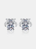 1 Carat Moissanite Sterling Silver Stud Earrings - Southern Shores Clothing