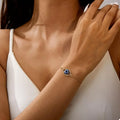 Evil Eye Adjustable Resin Bracelet With Rhinestones - Southern Shores Clothing