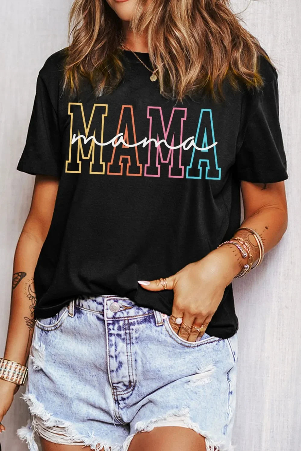 Round Neck Short Sleeve Basic T Shirt With Stretch Fabric - Southern Shores Clothing