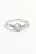 Sterling Silver Inlaid Zircon Ring Platinum Plating - Southern Shores Clothing