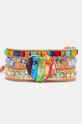 Imperial Jasper And Crystal Layered Wrap Bracelet - Southern Shores Clothing