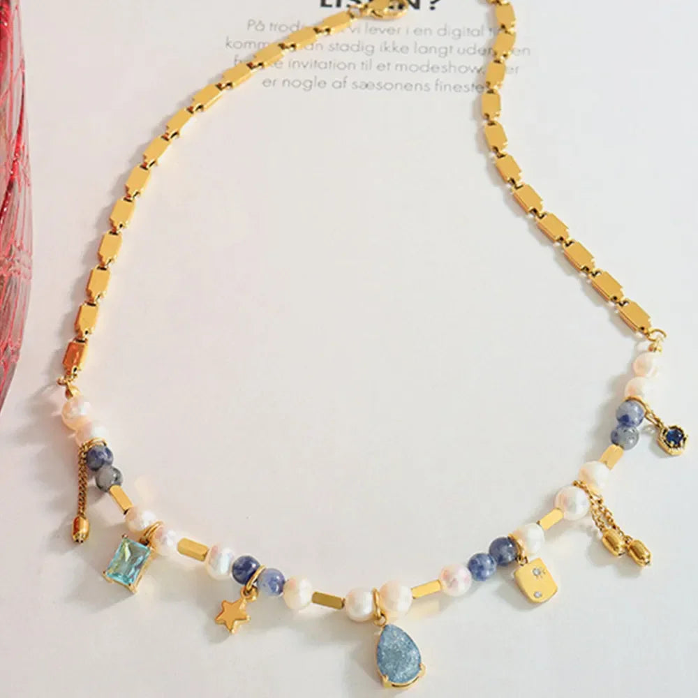 18K Gold-Plated Freshwater Pearl Beaded Necklace - Southern Shores Clothing