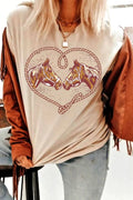 Rodeo Horse Graphic Western Cowgirl T Shirt - Southern Shores Clothing
