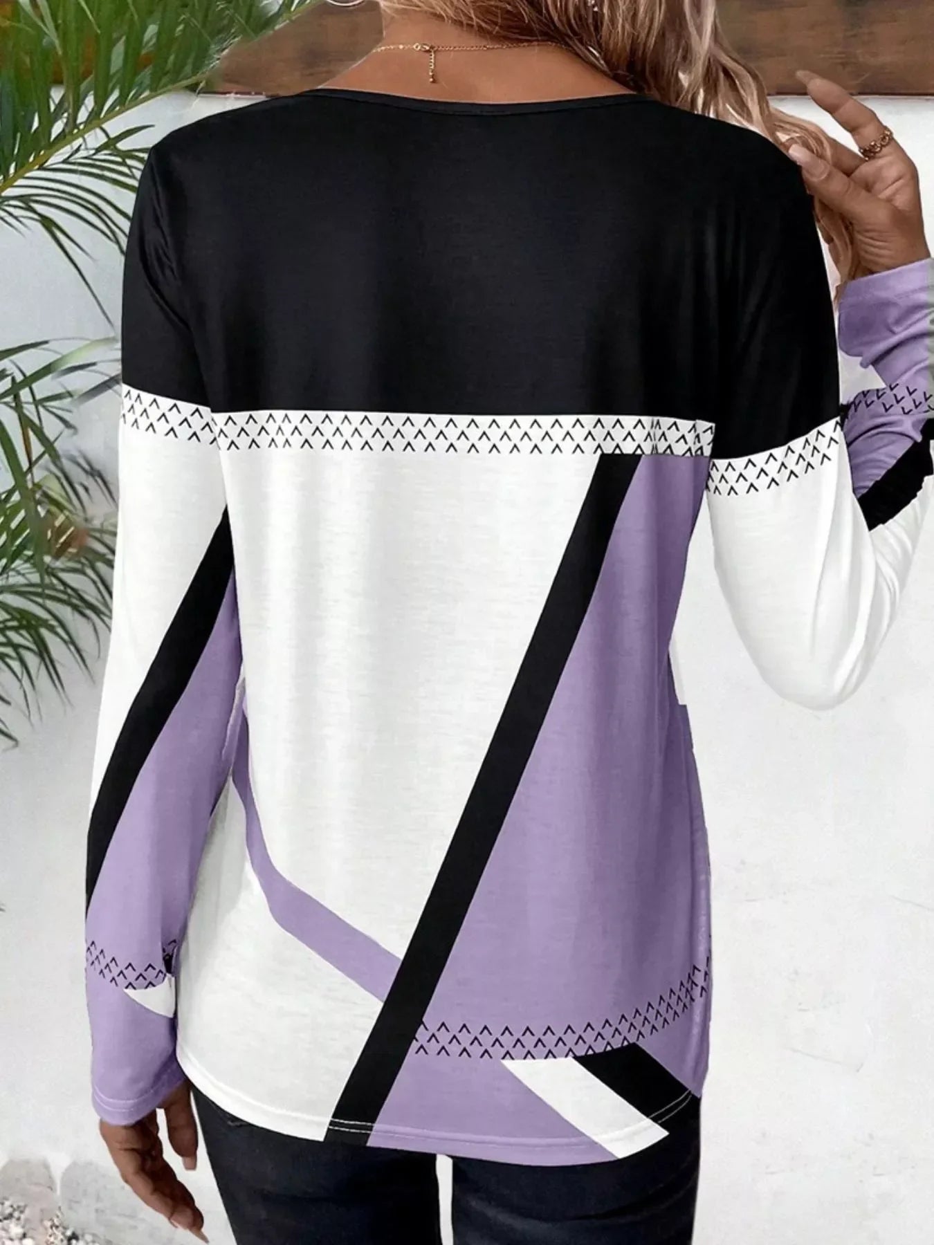 Color Block Long Sleeve T-Shirt - Southern Shores Clothing