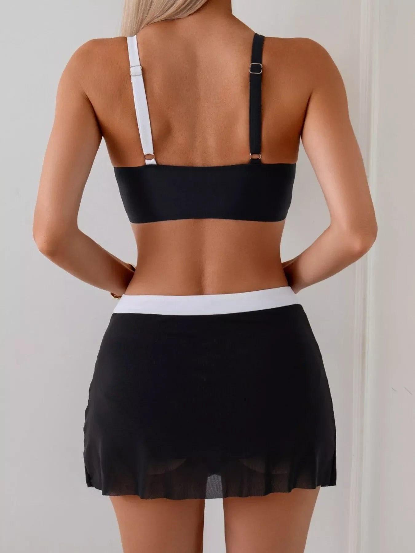 Two Tone Cami And Skort Swim Set With Removable Padding - Southern Shores Clothing