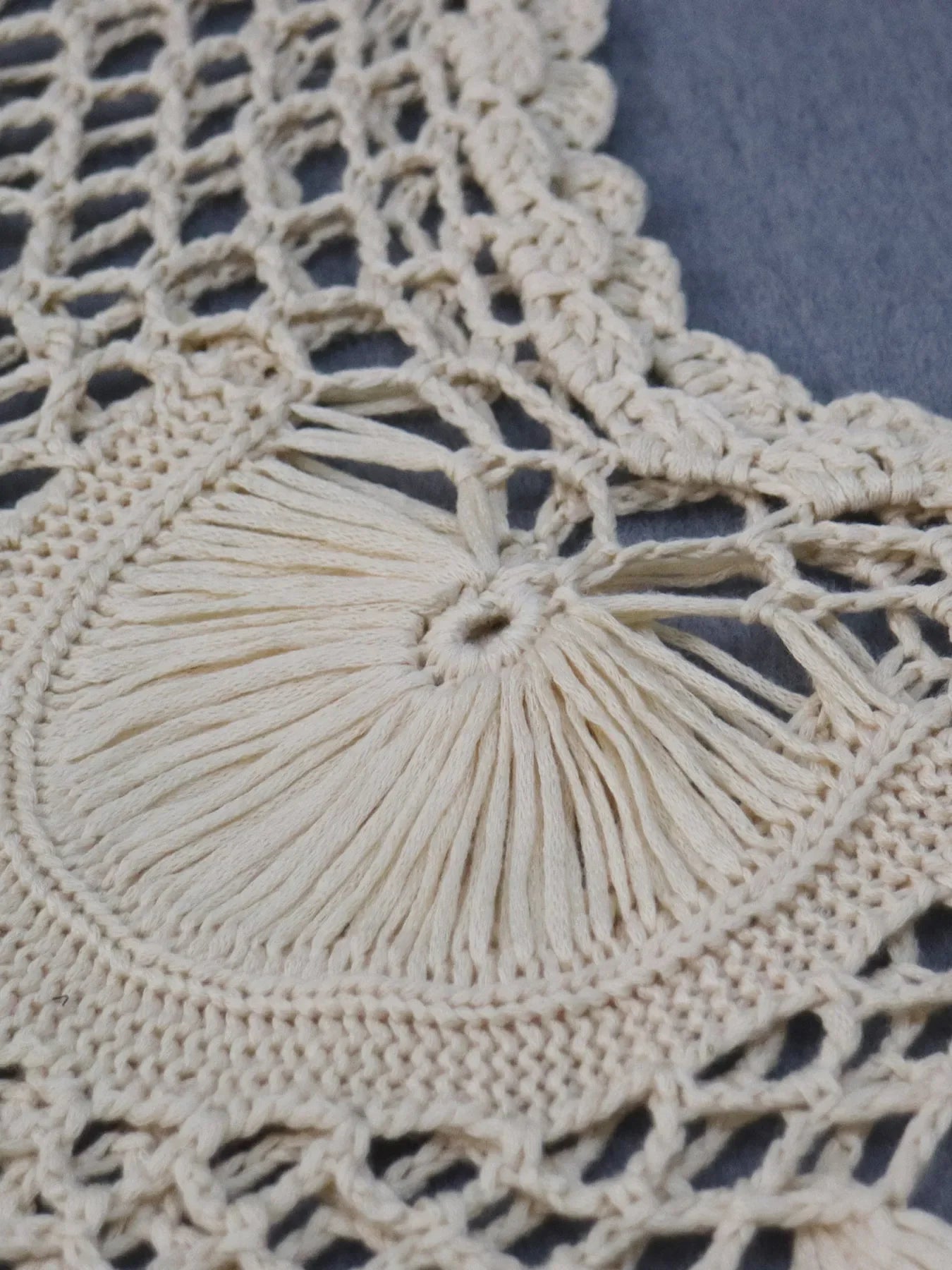 Lightweight Crochet Fringe Beach Cover Up One Size - Southern Shores Clothing