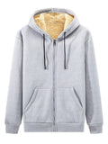 Plus Size Sherpa Lined Zip Hoodie With Pockets - Southern Shores Clothing