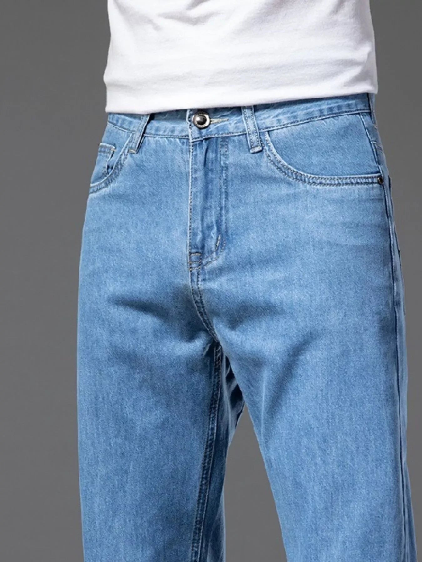 Straight-Leg Denim Jeans Classic Style Casual - Southern Shores Clothing