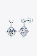 Minimalist 4 Carat Moissanite Drop Earrings Lightweight - Southern Shores Clothing
