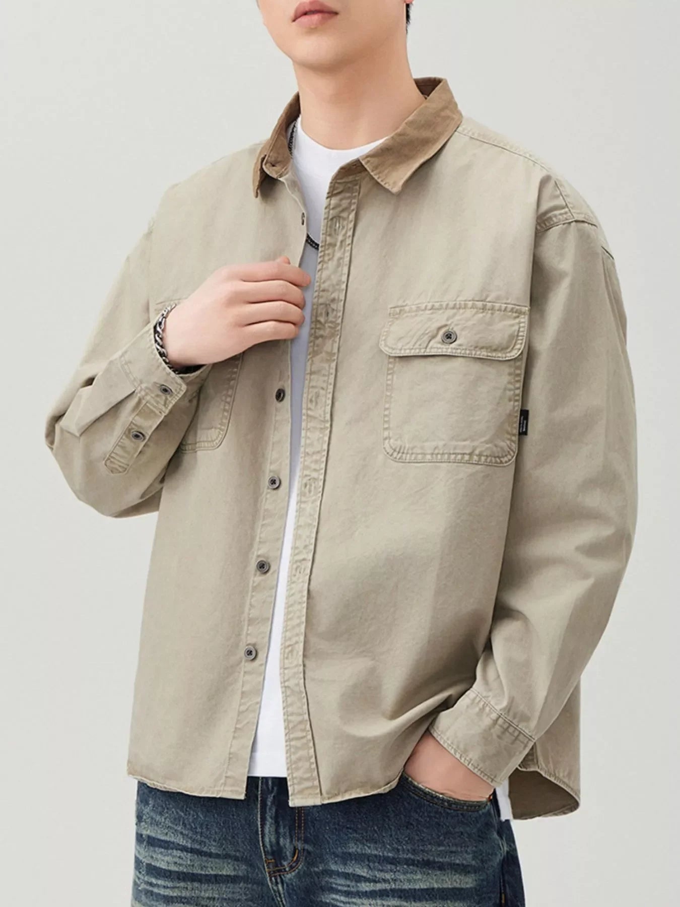 Plus Size Oversized Button Up Long Sleeve Shirt - Southern Shores Clothing