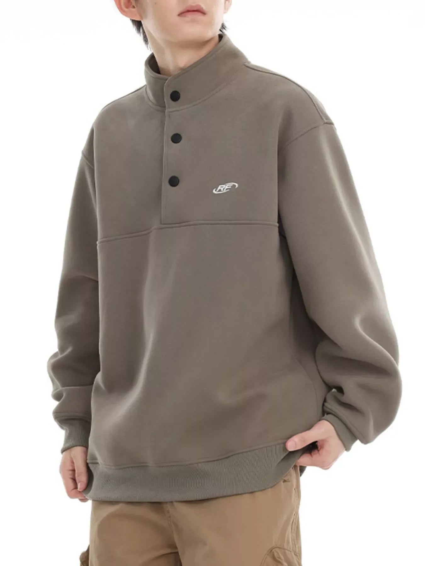Plus Size Dropped Shoulder Long Sleeve Sweatshirt - Southern Shores Clothing