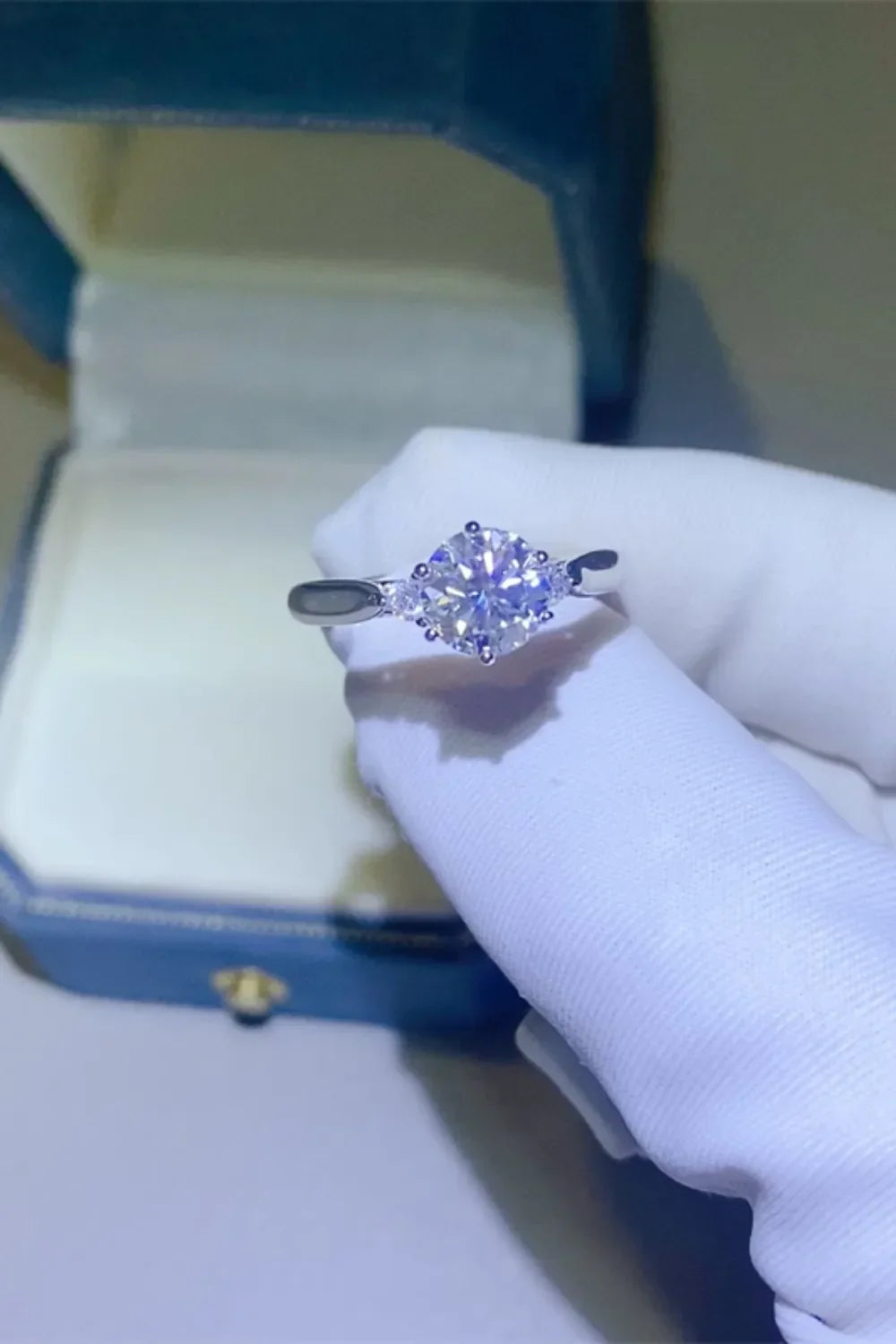 2 Carat Moissanite Sterling Silver Ring With Certificate