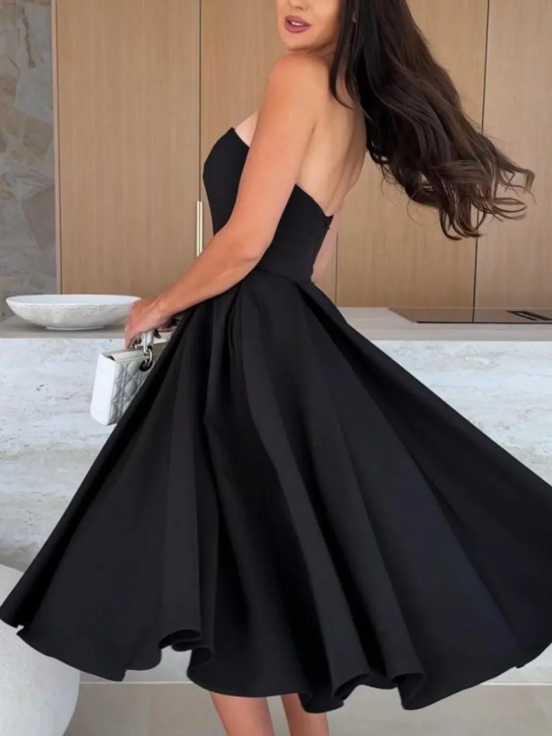 Tube Midi Dress With Clean Silhouette For Coastal Style - Southern Shores Clothing