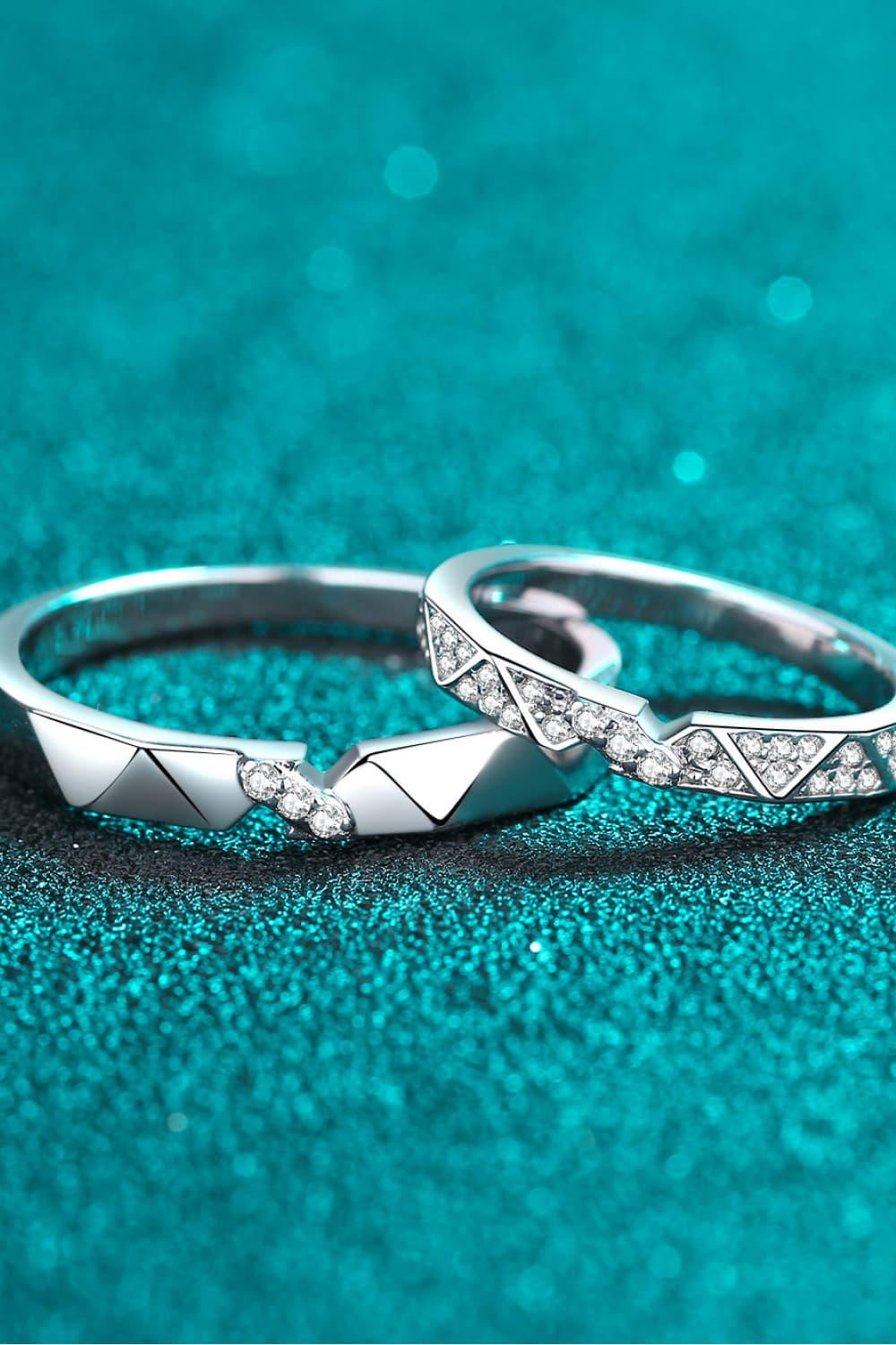 Moissanite Minimalist Rhodium-Plated Ring - Southern Shores Clothing