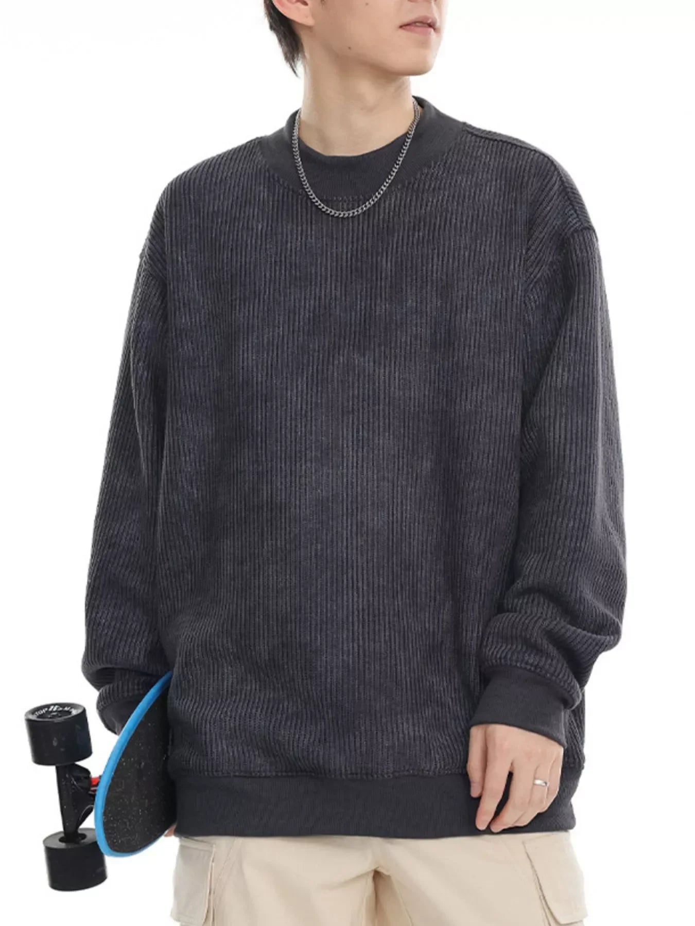 Plus Size Long Sleeve Round Neck Sweatshirt - Southern Shores Clothing