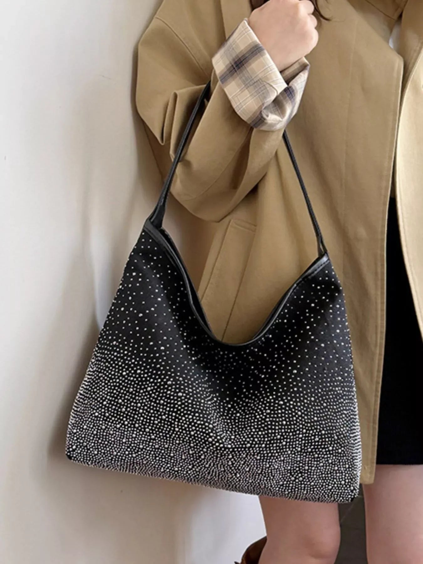 Evening Sparkling Rhinestone Hobo Shoulder Bag - Southern Shores Clothing