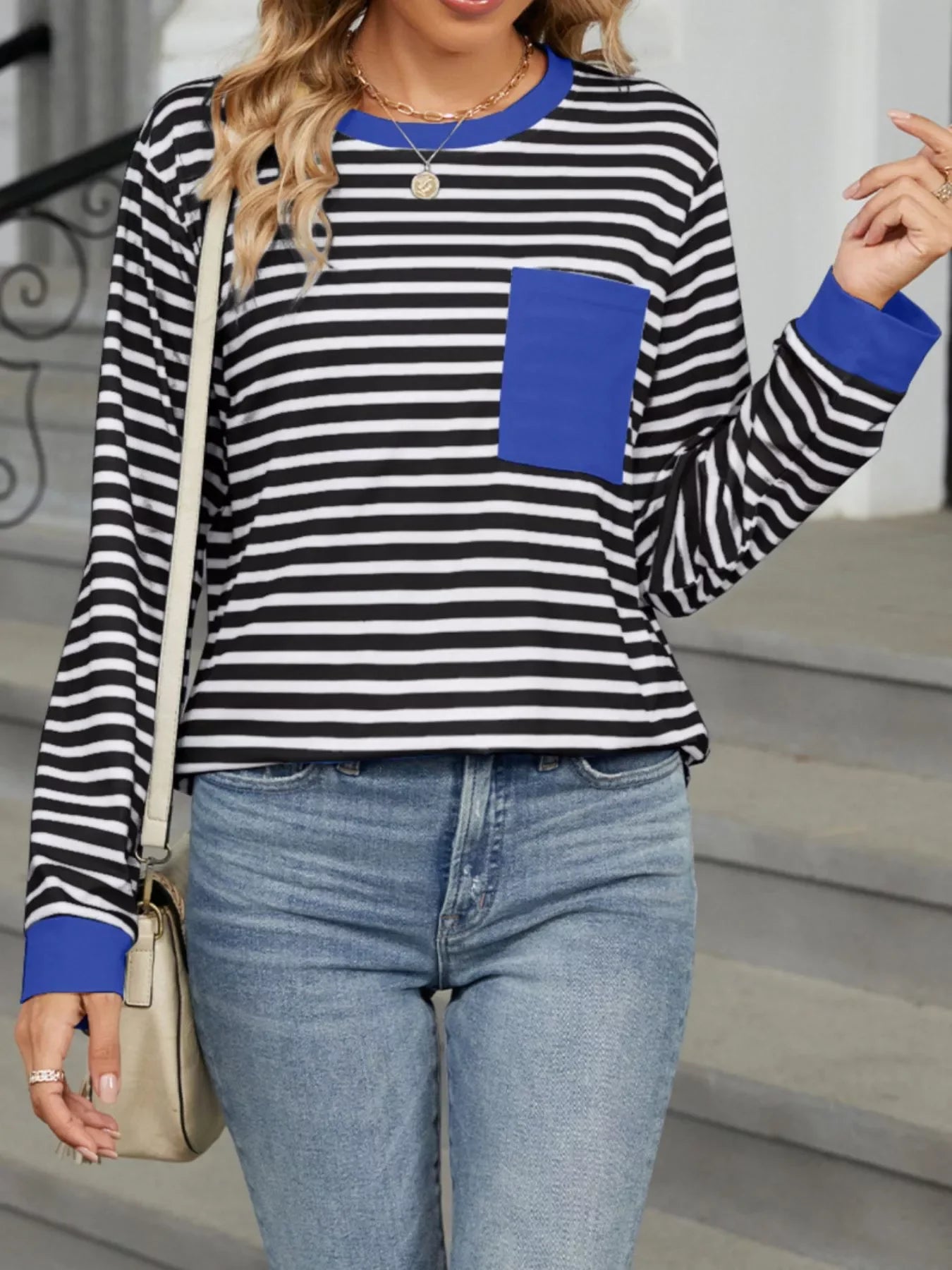 Striped Long Sleeve T-Shirt - Southern Shores Clothing