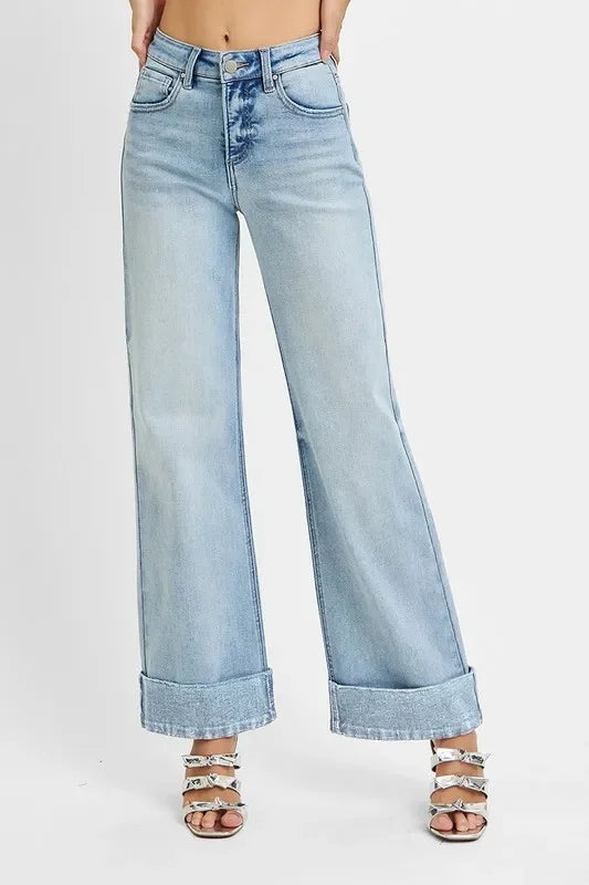 Plus Size Tummy Control High Rise Denim Jeans - Southern Shores Clothing