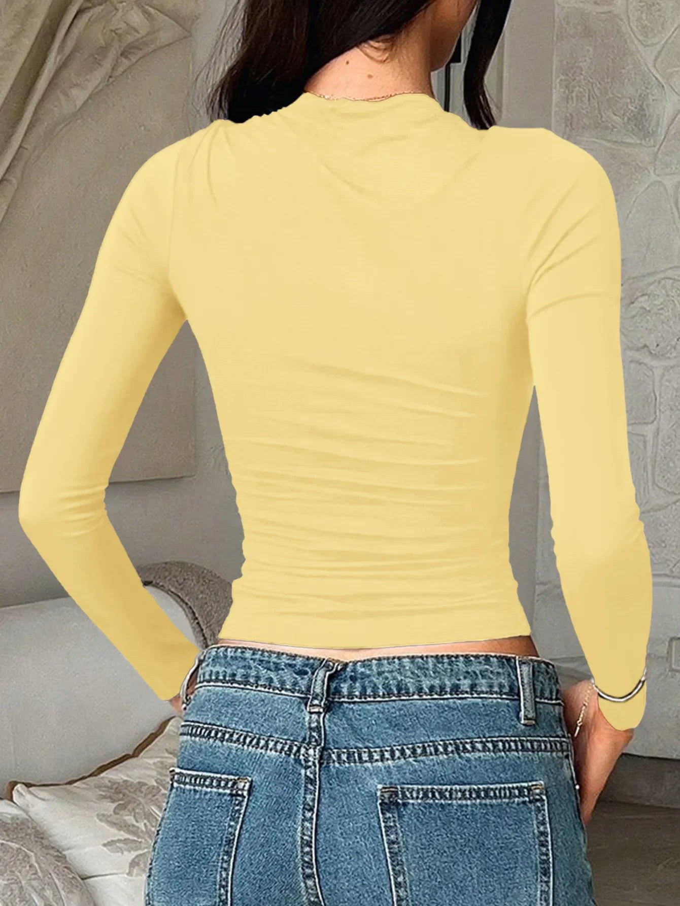 Round Neck Long Sleeve Fitted T-Shirt - Southern Shores Clothing