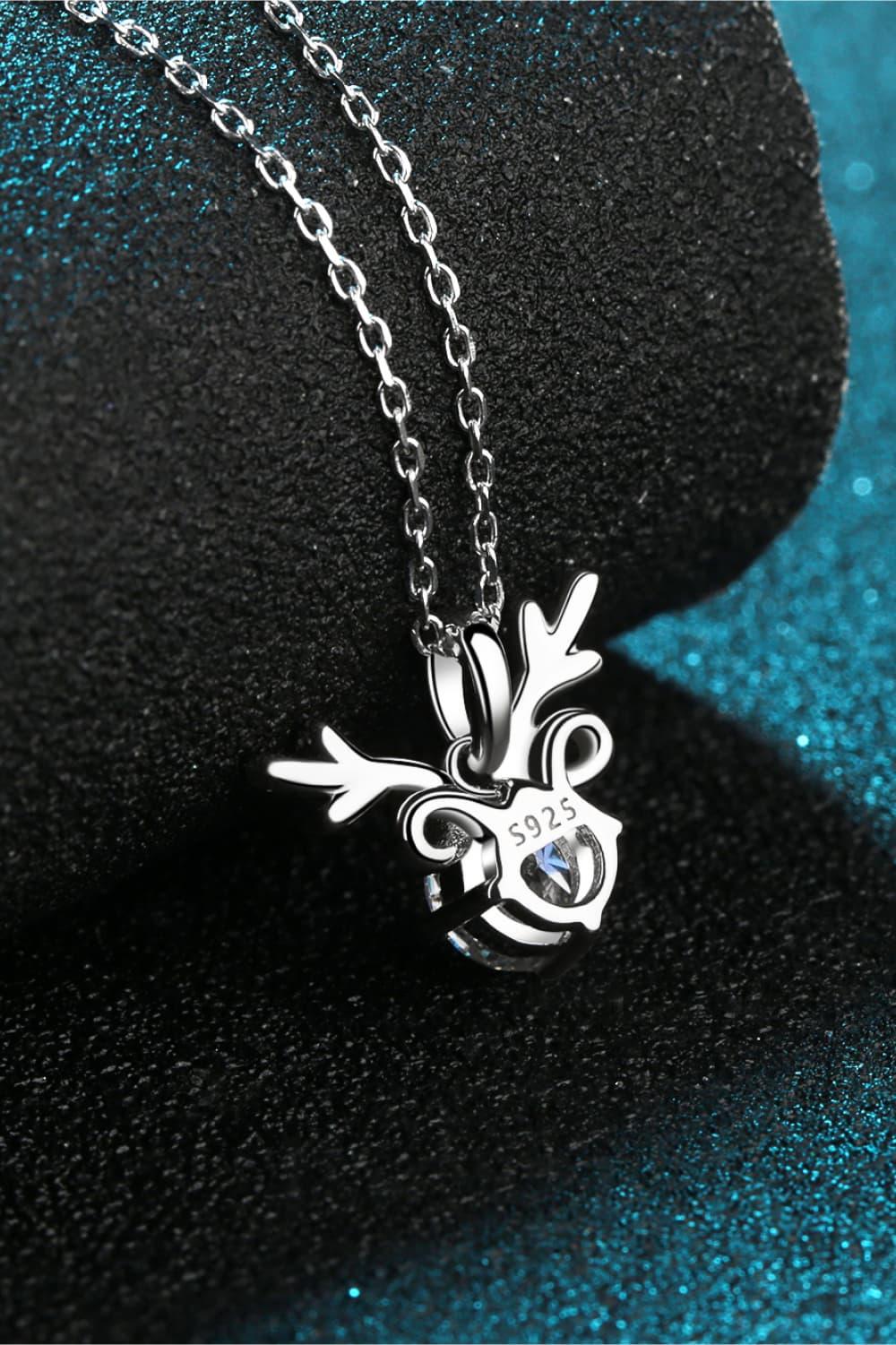 1 Carat Moissanite Sterling Silver Necklace - Southern Shores Clothing