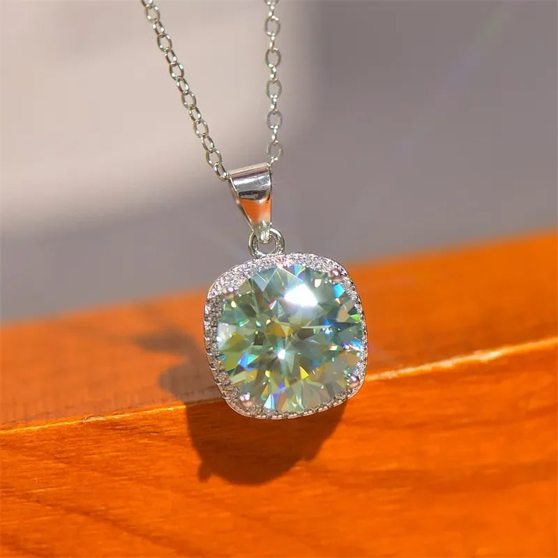5 Carat Moissanite Sterling Silver Pendant Necklace - Southern Shores Clothing