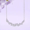 Elegant Sterling Silver Zircon Necklace With Sparkling Stones - Southern Shores Clothing