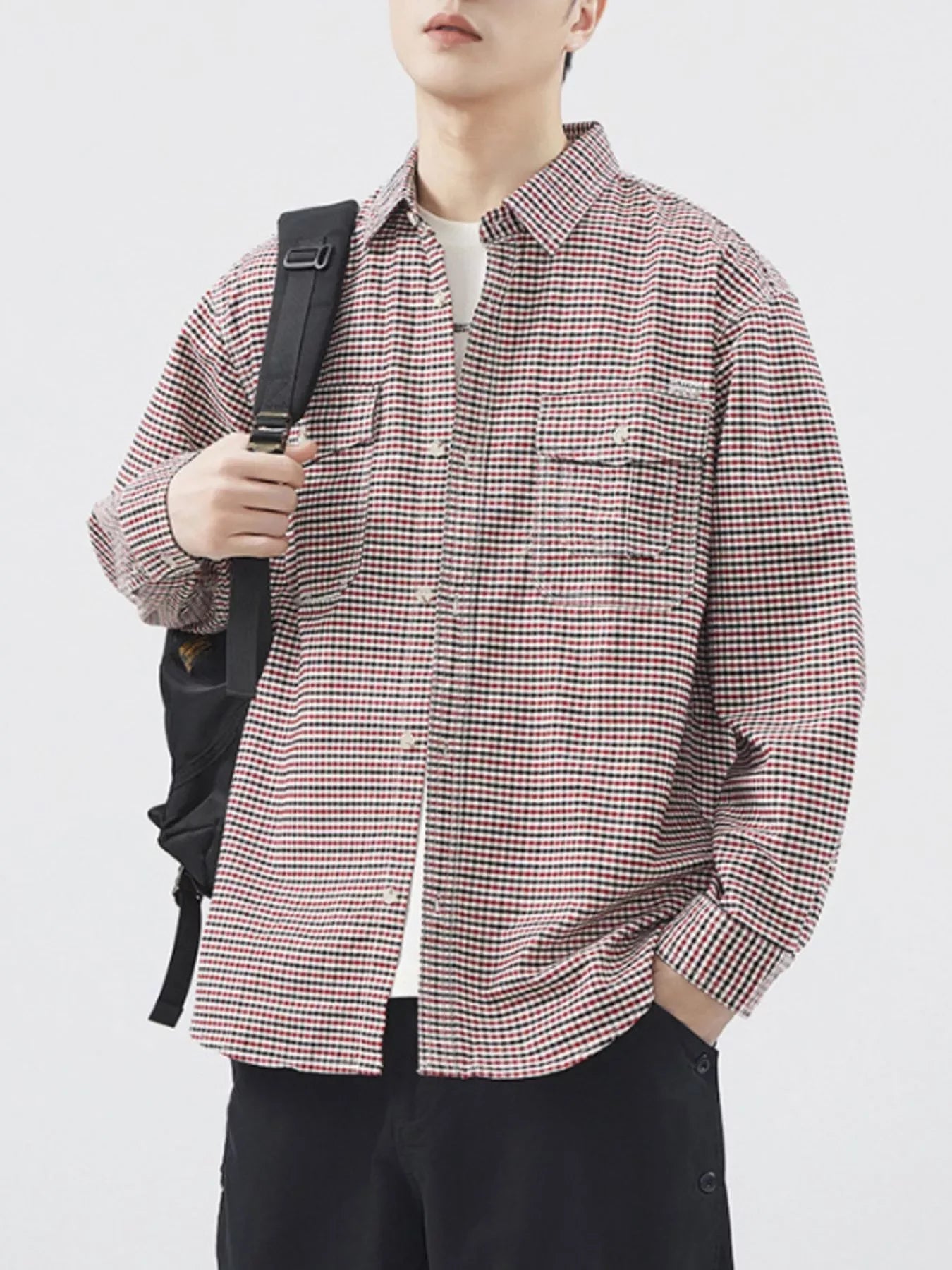 Plus Size Plaid Long Sleeve Button Up Shirt - Southern Shores Clothing