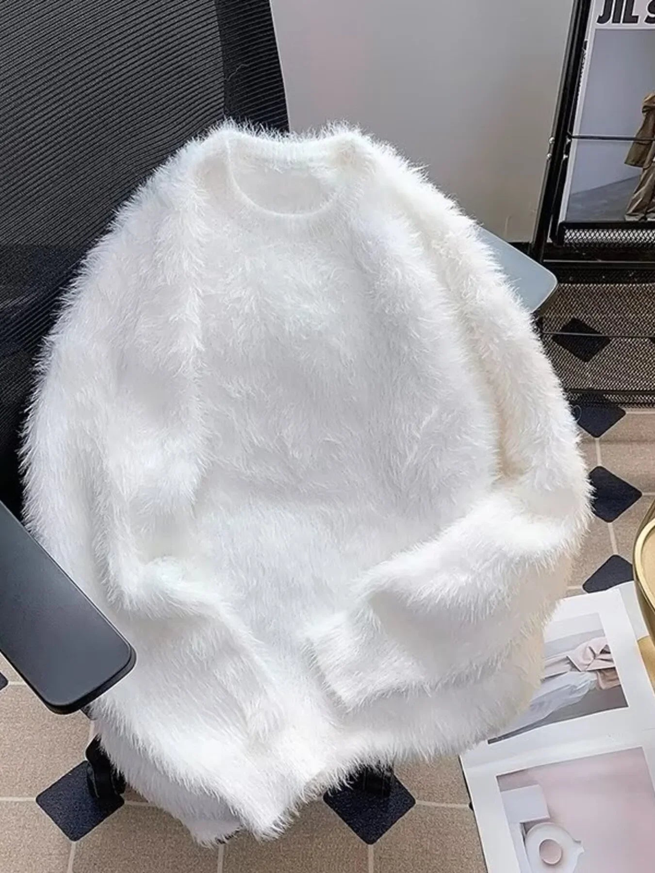 Cozy Fluffy Knit Stretch Pullover Sweater - Southern Shores Clothing
