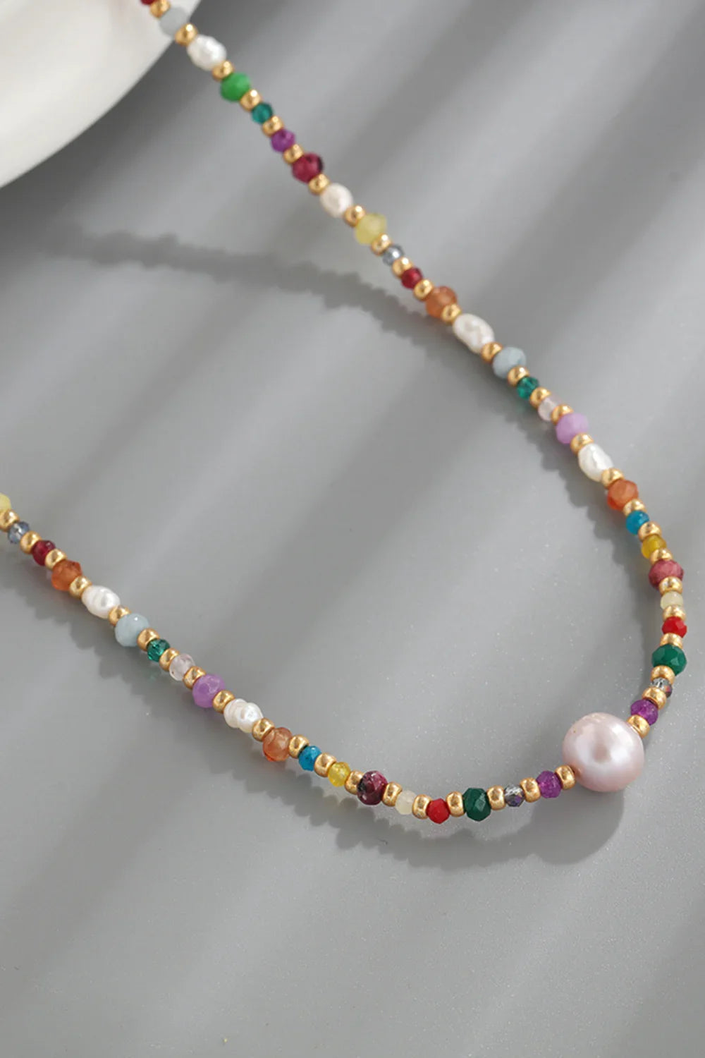 Coastal Bead Necklace With Pearls And Crystals - Southern Shores Clothing