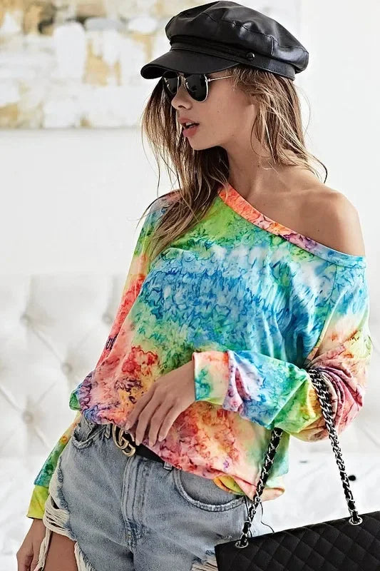 Tie Dye Soft Knit Jersey T Shirt For Outings - Southern Shores Clothing