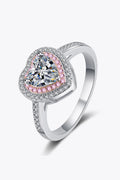 1 Carat Moissanite Heart Ring in Sterling Silver - Southern Shores Clothing