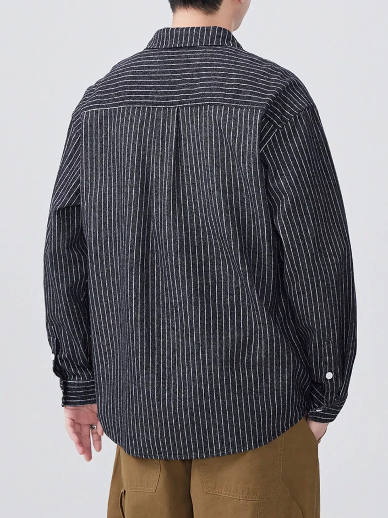 Plus Size Striped Button Up Cotton Shirt - Southern Shores Clothing