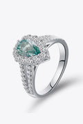 1 Carat Modern Moissanite Sterling Silver Ring - Southern Shores Clothing