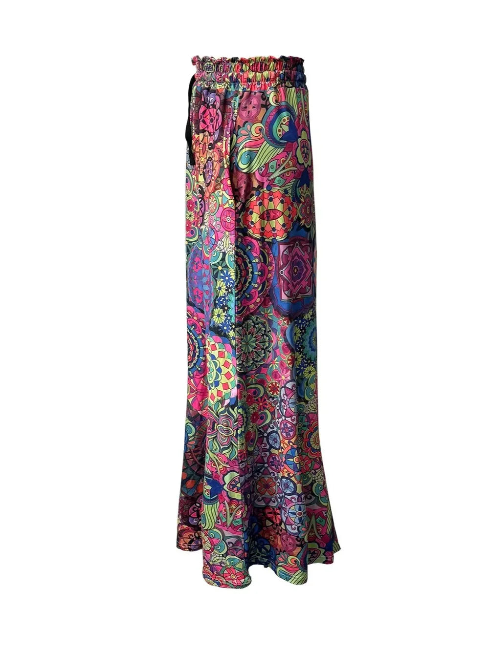 Printed Maxi Skirt With Pockets And Drawstring - Southern Shores Clothing